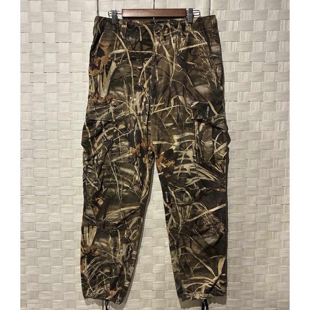 Team Realtree Mens Camo Cargo Pants Size M Max-4 Wetlands Hunting Trousers